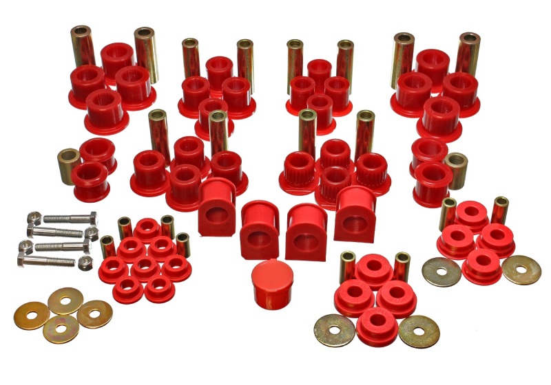 Ford F-250 Superduty Bushing Kit - Energy Suspension - Hyper-Flex System - Red - `99-`04